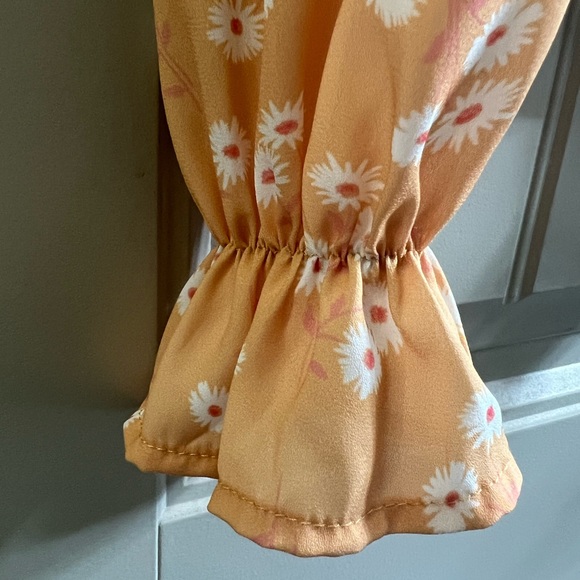 Pink Lily golden yellow floral bodysuit - Picture 6 of 16